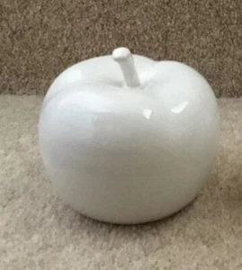 Next Apple Rustic White Ceramic Ornaments Brand New - Picture 1 of 3