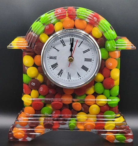 Skittles Candy Mantle Or Desk Clock Cover