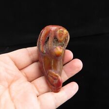 Chinese  old jade,collectibles,Hongshan culture,jade,monkey,pendant K(726)