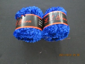 LL Yarn Bulky Boca Eyelash Yarn Beautiful Blue - Lot of 2 - NICE!!! So Pretty - Picture 1 of 2