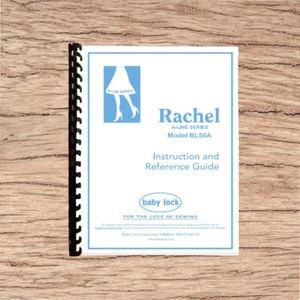 Baby Lock A-Line Rachel BL50A pettine stampato manuale rilegato - Foto 1 di 9