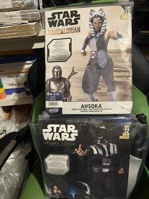 Darth Vader & Ahsoka Adult Costumes: Star Wars Obi Wan Kenobi/Mandalorian - NEW - Image 1 of 4