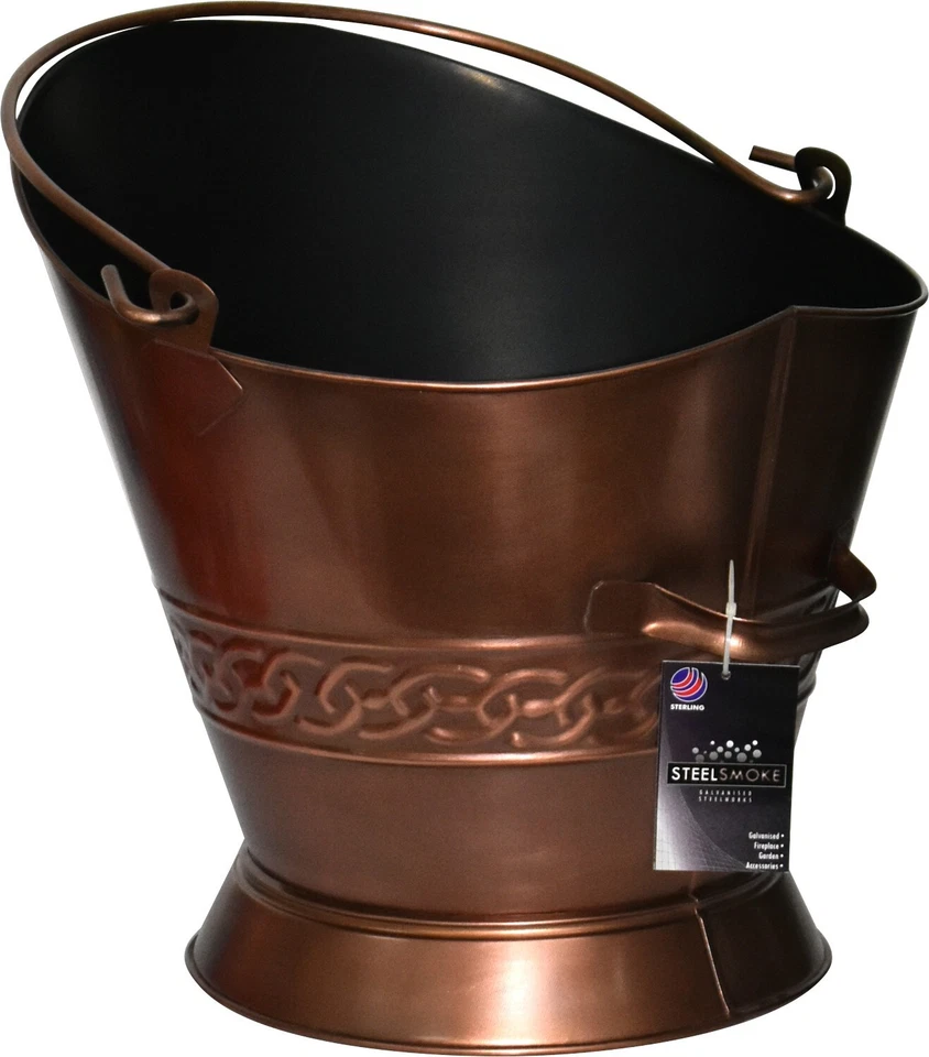 Waterloo Coal Hod Scuttle Fireplace Copper Bucket Fireside Log Wood Ash Storage - Image 1 of 1