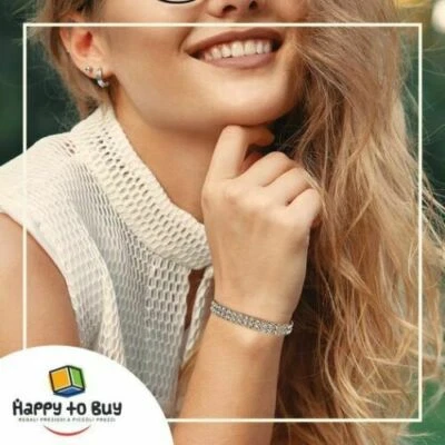 Bracciale tennis argento da donna o cavigliera con cristalli swarovski R veri - Immagine 1 di 3