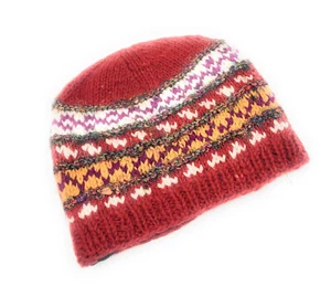 Gorro tejido a mano de lana y seda reciclada forrado de lana hecho en Nepal - Imagen 1 de 50