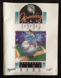Programma Florida Marlins Opening Day 1993 4/5/93 1° partita in casa nella storia della squadra - Foto 1 di 4