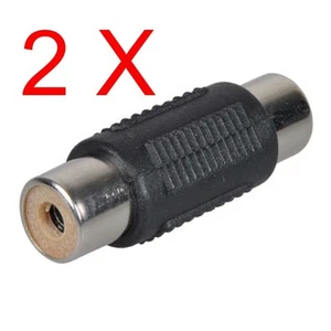 2PCS NEW Female to Female Jack AV Audio RCA Coupler Joiner Component Adaptor - Picture 1 of 4