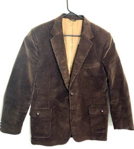 Levi's Men 46L Brown Corduroy Blazer Sport Coat Elbow Patches Lined Western - Picture 1 of 13