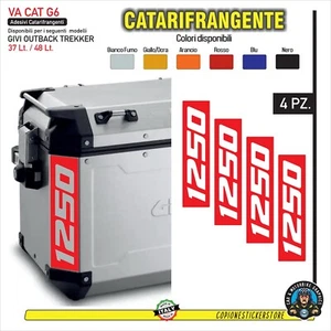 4 Adesivi Catarifrangenti valigie GIVI Trekker Outback 48 37 litri R 1250 CAT G6 - Picture 1 of 2