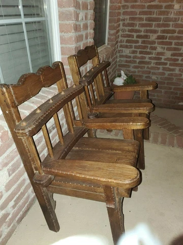 Chairs....Rare Antique Posture Altar Chairs Ozarks region religious history Cover