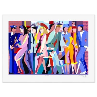 Giancarlo Impiglia Half Past Five edição limitada Serigrafia de Nova York assinada à mão - Imagem 1 de 4