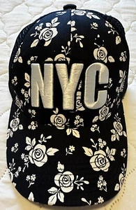 Cappello donna regolabile floreale blu/bianco New York City - Foto 1 di 4
