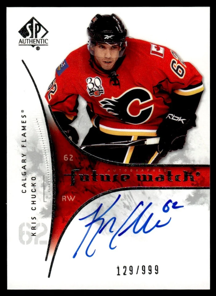 2009-10 SP Authentic Kris Chucko Rookie Auto 129/999 Calgary Flames #254 - Image 1 of 2