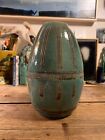 Jean Besnard Elegant Vase Vert Celadon Ovoide A Decor Scarifié Ceramique Design
