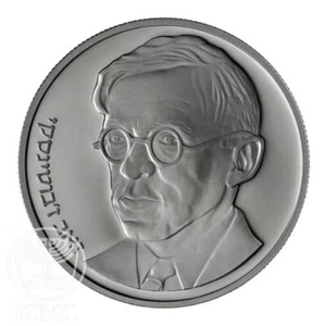 Moneda de Plata Israel 25 Sheqel 1980 Ze'ev Jabotinsky - Imagen 1 de 2