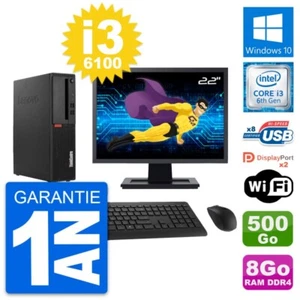PC LENOVO M910s SFF Bildschirm 22 " Intel i3-6100 RAM 8Go Disc 500Go Windows 10 - Bild 1 von 8