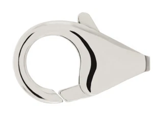 10mm EXTRA PEQUEÑO ORO BLANCO 14k Langosta Lágrima Cadena Gatillo Cierre SIN Salto EE. UU. - Imagen 1 de 3