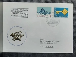 (SWI-216) SWITZERLAND 1968 FDC Cover Office Postale Automobile pmk - Picture 1 of 1