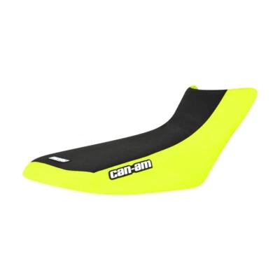 Can Am Outlander Max 450 570 650 850 1000 Seat Cover NEON YEL / BLACK LOGO #292 - Image 1 of 4