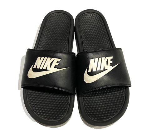 Sandali infradito Nike Benassi uomo slides taglia 13 nero bianco 343880 090 US