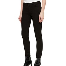 ALLSAINTS Mast Skinny Low-Rise Jet Black Jeans - Size 32