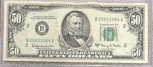 1963 New York B Note $50 Dollar Bill 50BL72 - Picture 1 of 2