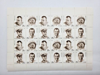 Vintage Block of USSR stamps 30 anniversary the first flight into space Gagarin - Image 1 of 4