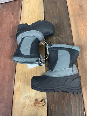 Botas de inverno Itasca infantil juvenil náilon cerebus neve preto tamanho 13 crianças pequenas - Imagem 1 de 4