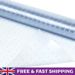 Vinyl Plastic Carpet Protector Clear Runner Home Office Hallway Film Mat Roll - Picture 1 of 7