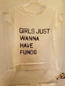 Ladies Off White Tee Shirt, sz Medium, by Xhilaration - Picture 1 of 5