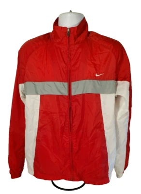 NIKE The Athletic Dept. Red/ White/ Gray Windbreaker Jacket Size Large (T1) - Image 1 of 4