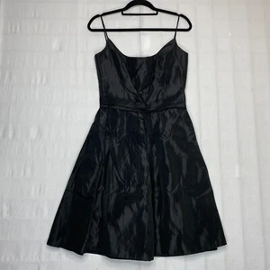 Lazaro Dress sz 12 Black Fit & Flare Spaghetti Strap Lined Vintage New - Picture 1 of 18
