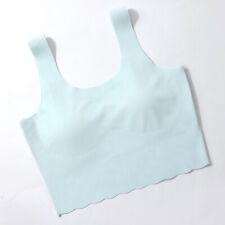 Girl Ribbed Vest Tank Top Camisole Teenage Stretch with Removable