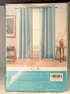 Room Darkening Grommet Curtains Drapes 2 Panels Teal 52x63" CLB - Picture 1 of 2