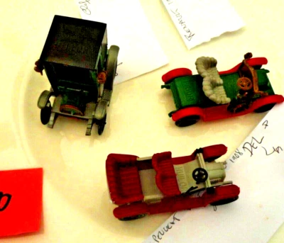 Tacots miniatures CLE : RENAULT 1900 + 2 DEL : RENAULT 1911 PEUGEOT 1908  Huilor - Photo 1/4