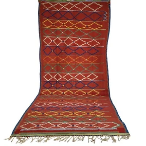 Moroccan Handmade Vintage Rug Kilim Area Carpet Wool Tribal Azilal Rug Berber - Picture 1 of 24