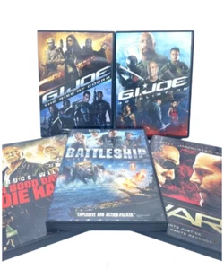 Action Movie DVDs Bundle LOT 5 Movies with Original Case - Foto 1 di 1