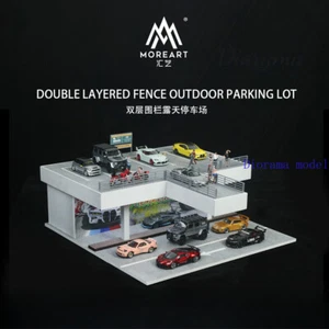 Diorama 1/64 Open-Air Parkplatz Modell LED City Garage Szene Vitrinenmodell - Bild 1 von 21