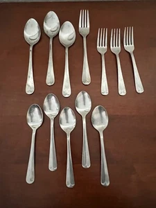 Vintage Eclipse Stainless Steel Flatware Set of 12 Spoons & Forks Japan - Picture 1 of 11