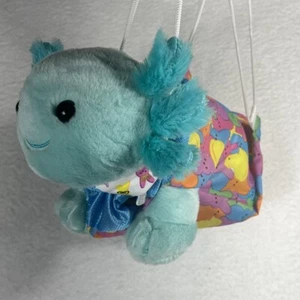 Teal Axolotl Build A Bear Plush W/ Peeps Drawstring Bag And Bandana - Picture 1 of 10