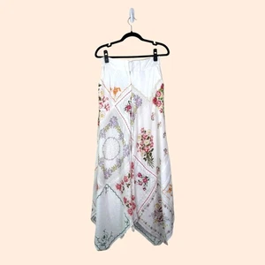 Anthropologie Patchwork Linen Wide Leg Pants - Picture 1 of 16