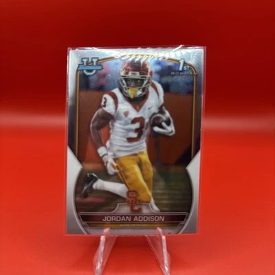 2022 Bowman Chrome U Jordan Addison Rookie RC #36 USC Vikings 1st Bowman Card - Image 1 of 2