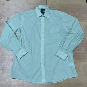 Paño ancho Stafford Travel Easy Care para hombre talla 17 36-37 rayas verdes - Imagen 1 de 14