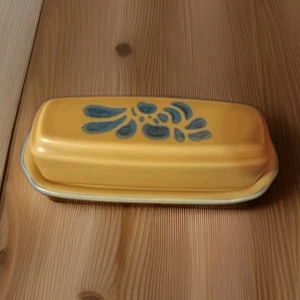 Pfaltzgraff Butterdose "Volkskunst" Steinzeug bedeckt Vintage schön! - Bild 1 von 7