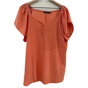 CURE. Women’s Blouse Pink Short Sleeves Size 1XL - Picture 1 of 3