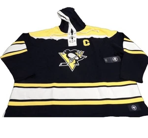 '47 NHL PITTSBURGH PENGUINS SIDNEY CROSBY SCHNÜRTRIKOT KAPUZENSWEATSHIRT 6XL - Bild 1 von 6