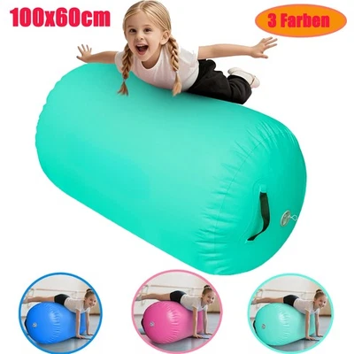 WAVESKY 100x60cm Air Rolle Track aufblasbare Turnmatte Tumbling Gymnastik Yoga Matte Gym