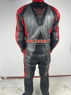 Dainese Leather Overall Racing Motorcycle Jacket Pants 90s Men Size 50 Black - Image 1 of 4