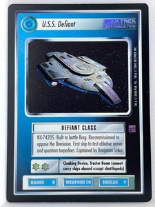 STAR TREK CCG REFLECTIONS ULTRA RARE FOIL U.S.S. DEFIANT ex - Picture 1 of 2