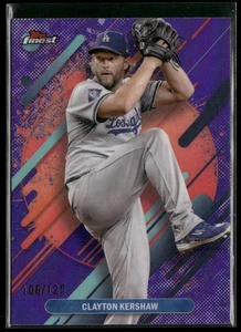 2025 Topps Finest Baseball Clayton Kershaw Rare Purple Refractor /125 - Picture 1 of 2